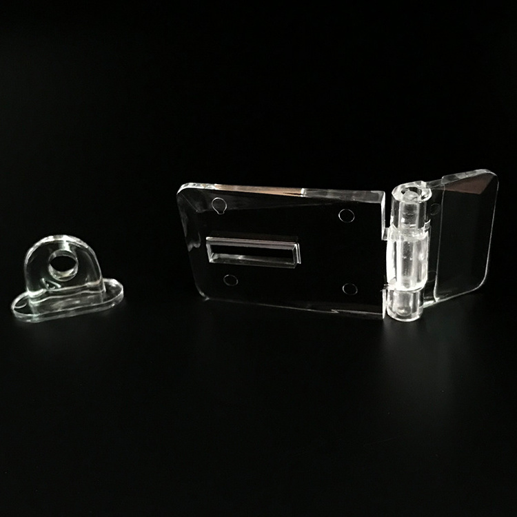 Yishun wholesale high transparency clear hinge hasps transparent acrylic hinge lock for acrylic crafts