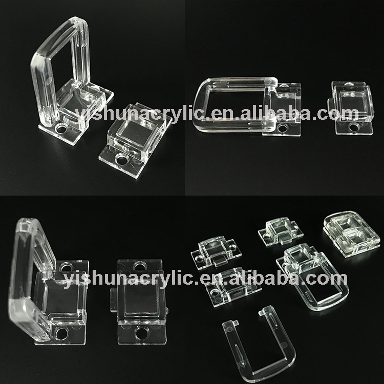 Yishun Wholesale Various Specifications Transparent PMMA Plastic Acrylic Clear Locks For Modern Acrylic Display Cabinet