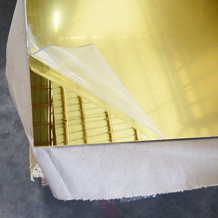 Yishun acrylic factory custom high reflective gold mirrored pmma sheet plastic acrylic plexiglass mirrored panel