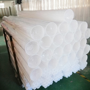 Yishun factory wholesale milky white colored plastic acrylic tube /opal white pmma round pipe for display lighting