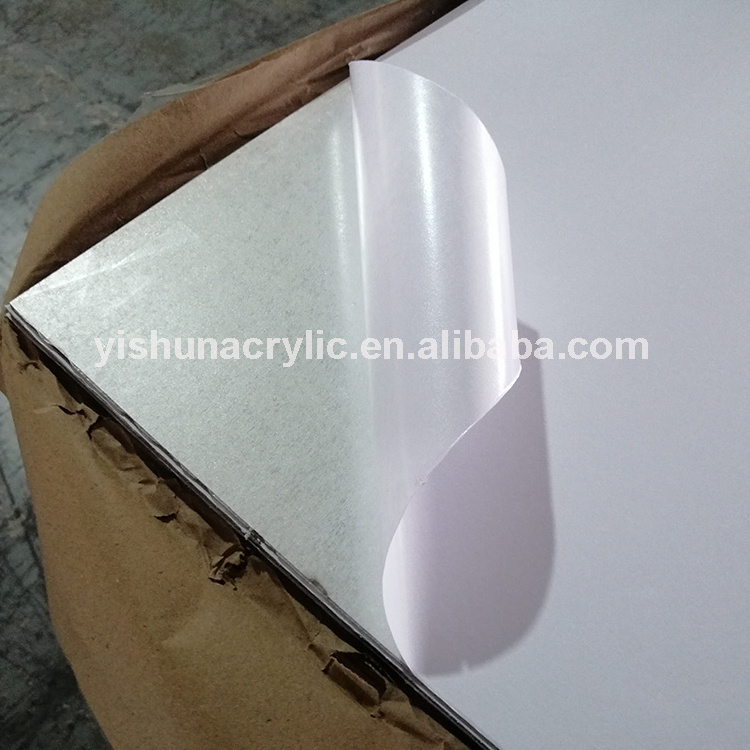 Wholesale 4Ft*8Ft 1MM Silver Back Self Adhesive Mirrored PMMA Board Plastic Acrylic Mirror Sheet