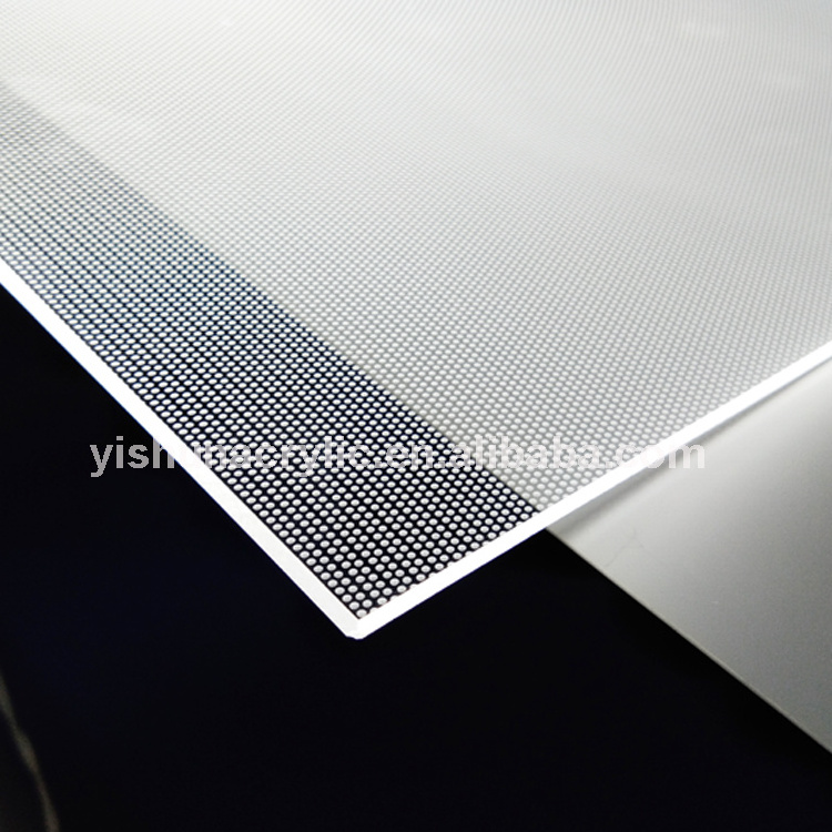 Guangzhou factory custom laser dotting acrylic light guide panel/lgp