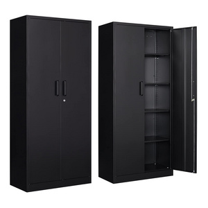 Steel Storage Cabinet 72 Locking Metal Storage cabinet with 2 Doors garage cabinets storage