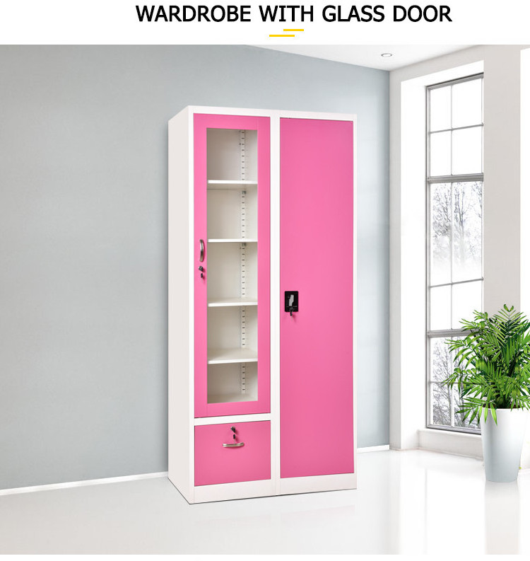 Best selling bedroom steel closet iron cupboard designs