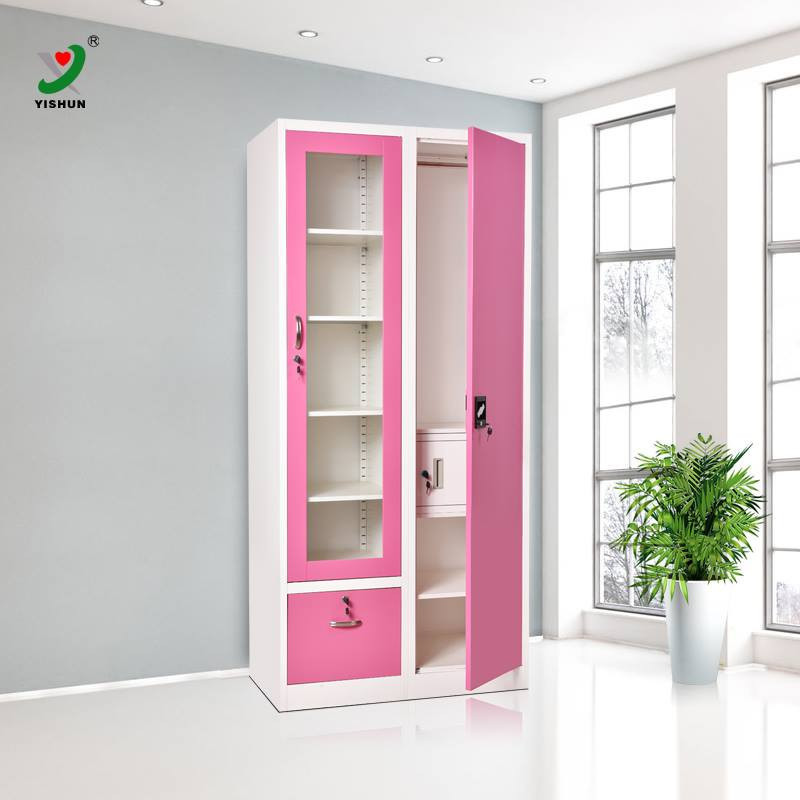 Best selling bedroom steel closet iron cupboard designs