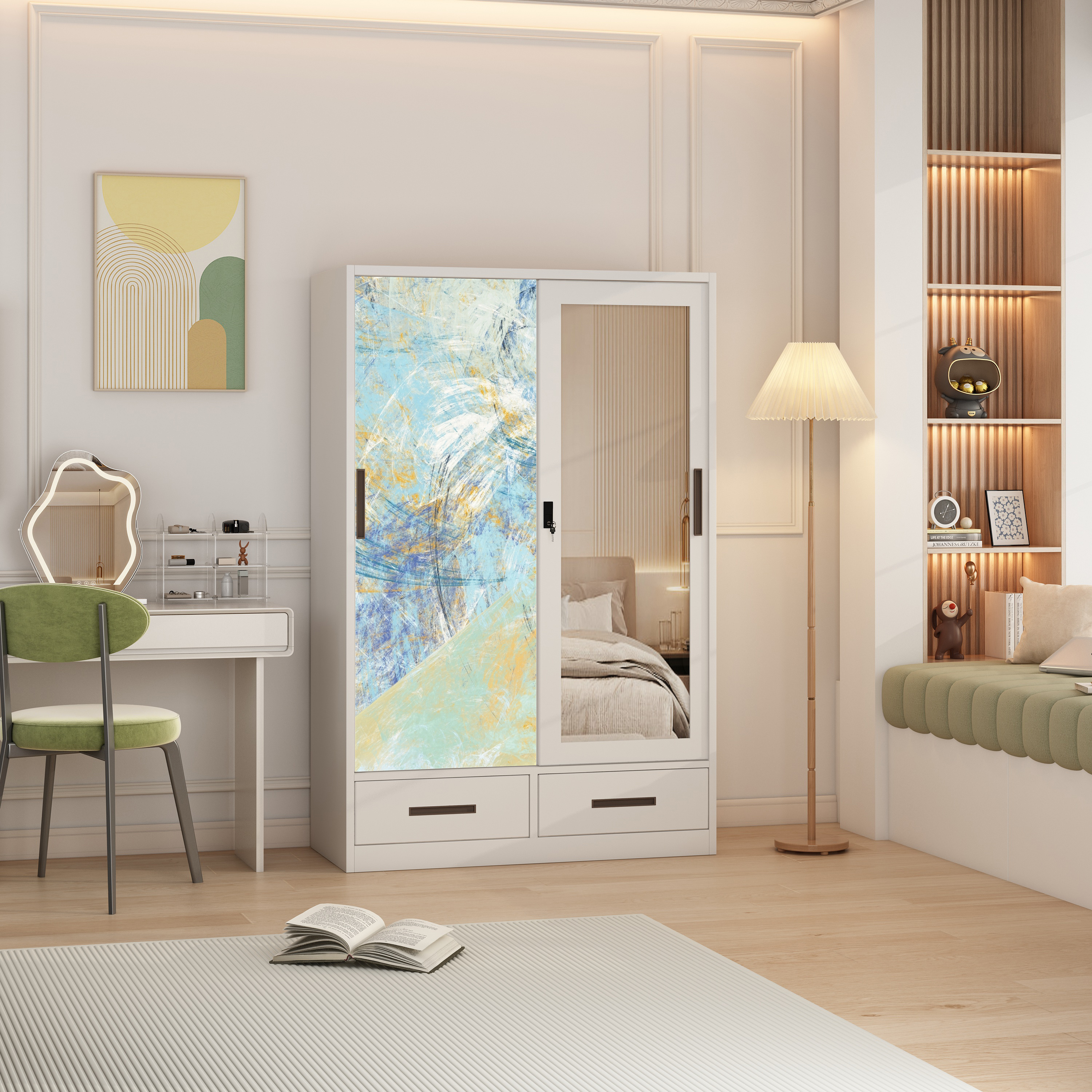 Metal almirah with locker and mirror metal locker wardrobe godrej 2 doors steel almirah locker steel wardrobes