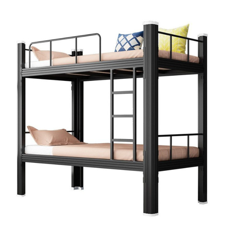 Factory direct sales double deck steel metal frame bunk bed decker bunk beds hostel bunker bed lit superpose tempat for sale