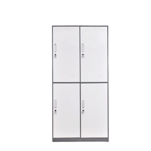 Storage locker staff clothes storage locker 4 doors steel storage metal wardrobe