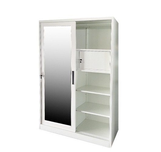 Sliding wardrobe steel bedroom wardrobe design 2 door metal wardrobe closet lemari pakaian bongkar pasang lemari