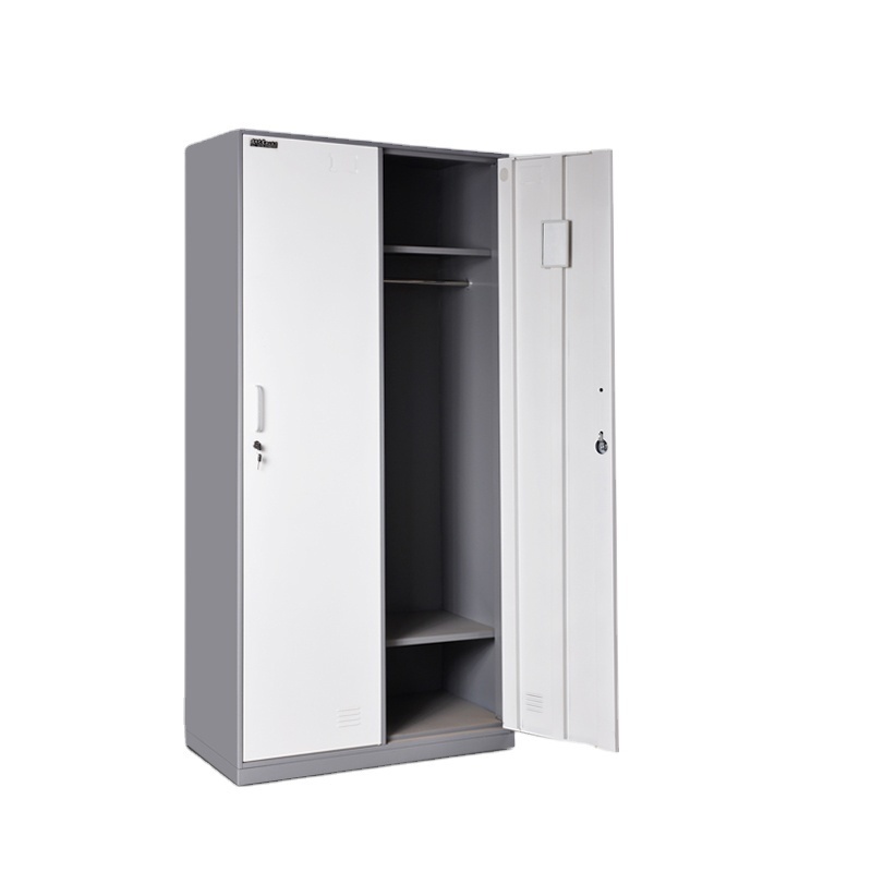 2 door metal steel closet with lockers can be customized with portable storage cabinet