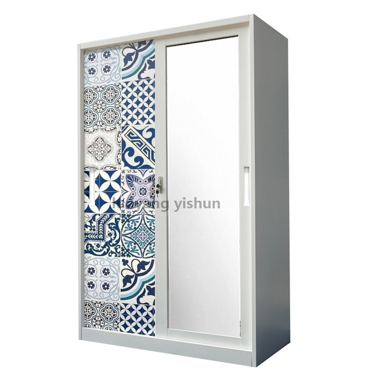 hot selling metal steel wardrobe with two door