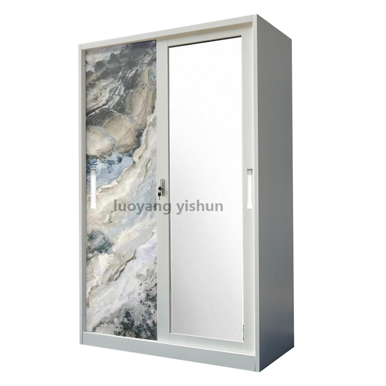 hot selling metal steel wardrobe with two door