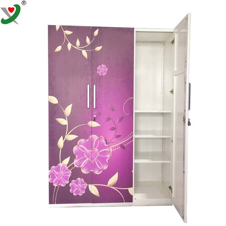 steel almirah designs with price clothes wardrobe 4 doors with safe box lock