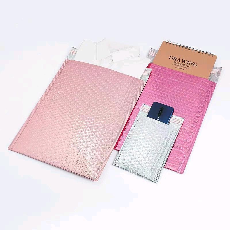 Wholesale Custom Printed pink Colored Plastic mailer bag bubble envelopes