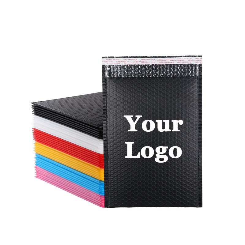 Low Price Custom Logo Self Seal Various Sizes Black Packaging Bags Poly Bubble Mailers