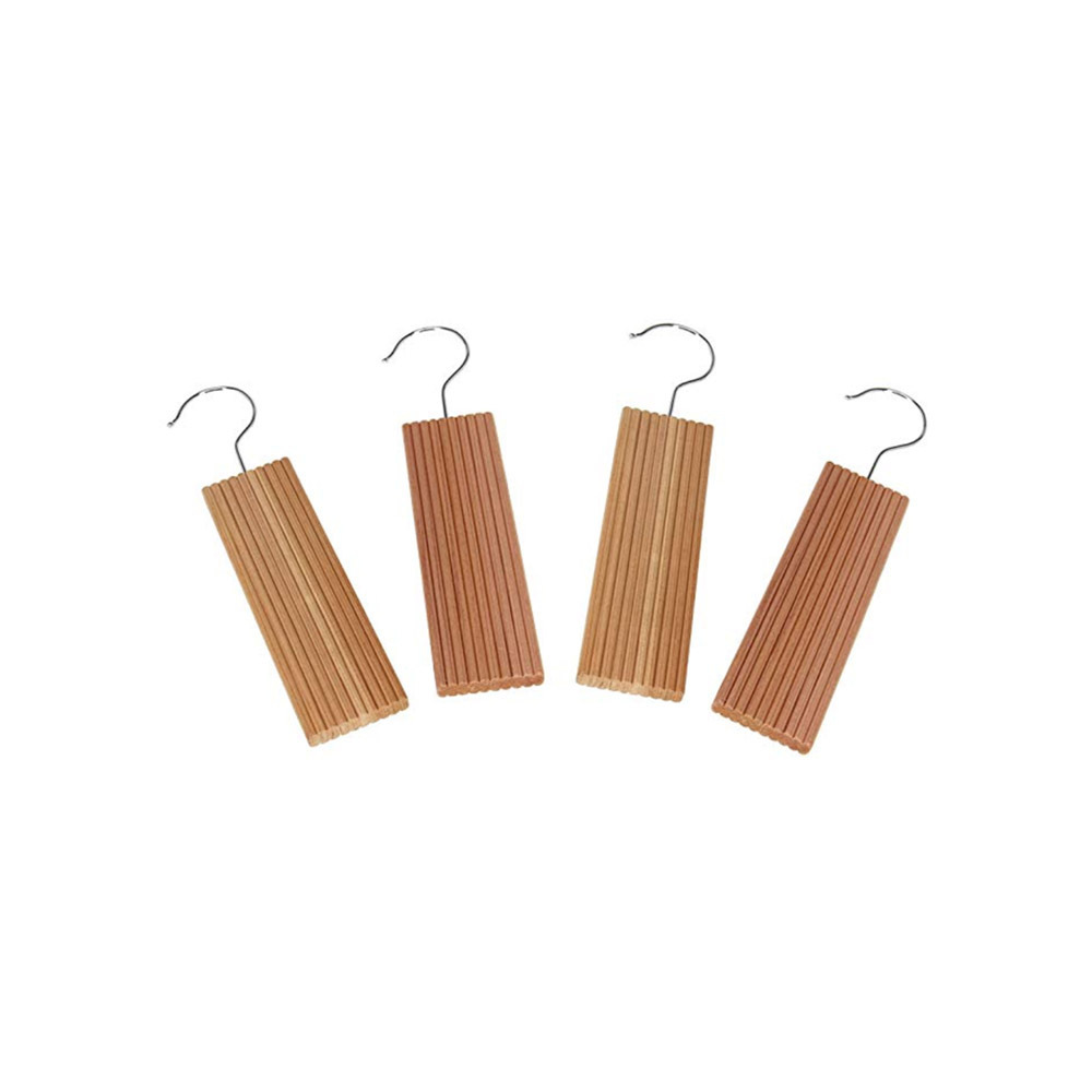 Yisidikao Natural Color Aromatic Block Sachet Rings Set Boards Hanger Cedar Wooden