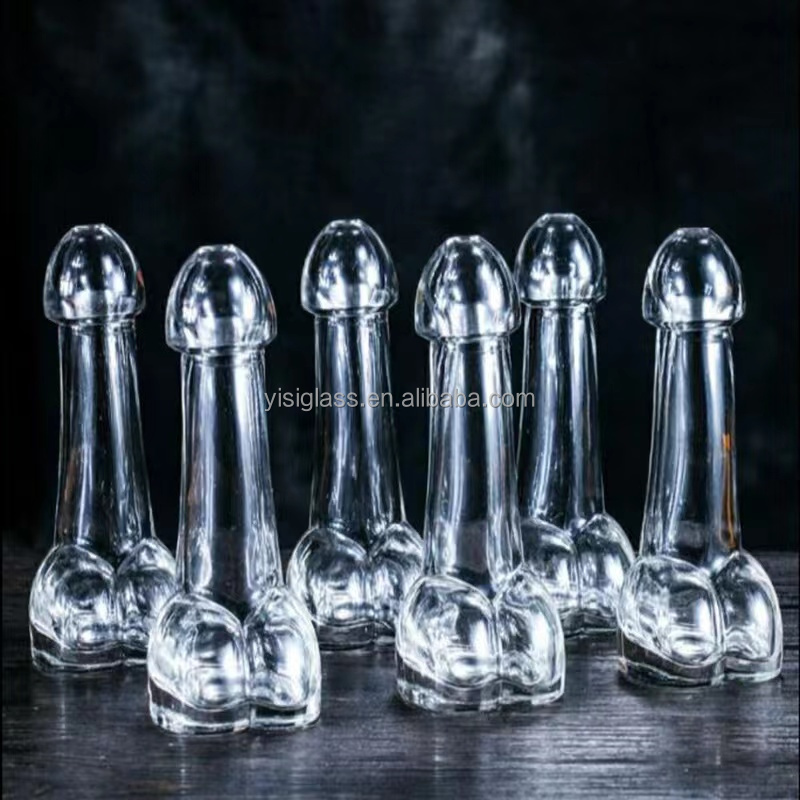 High Boron Groom Funny Long unique Shaped Party Drinking Coffee Tea Bar Cocktail Water penis glass cup