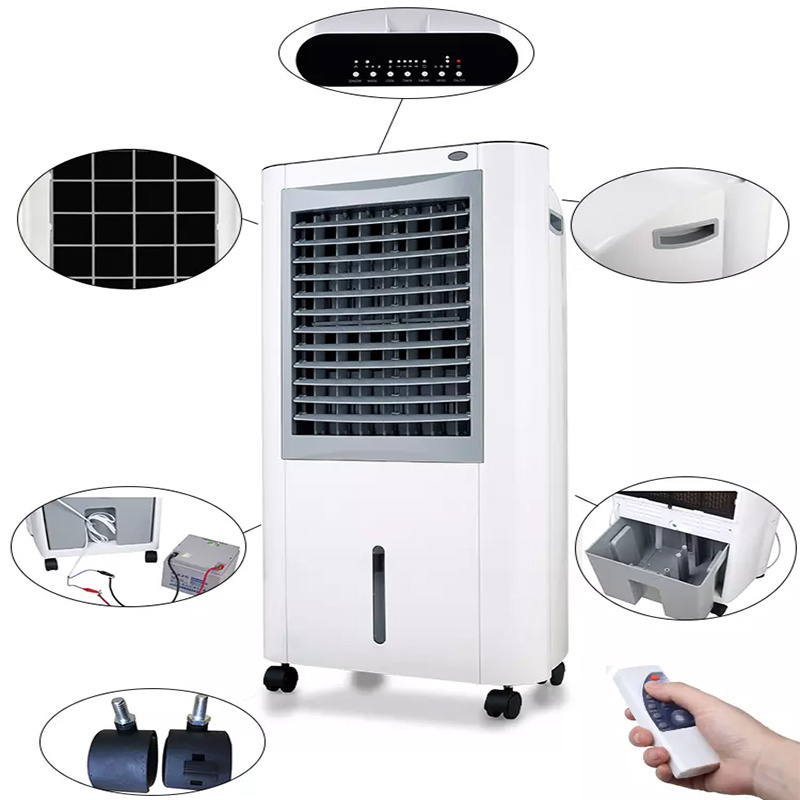 Energy Saving Solar Air Cooler 35W 750m3/h Airflow Desert Solar Air Humidifying Cooler