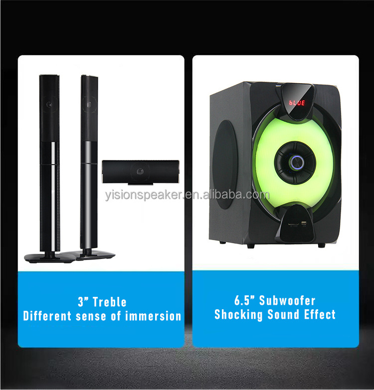 Hot sale home theater sound system computer speaker woofer LED speaker 3.1 HI-FI Multimedia Speaker System