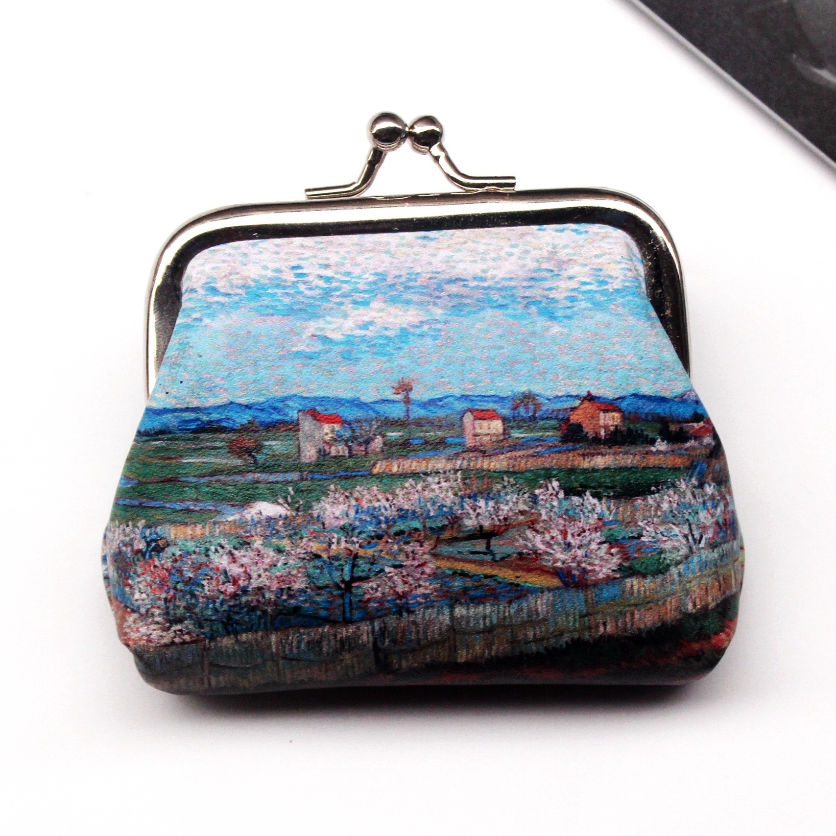 2022 ECO New Van Gogh Promotion Small Wallet Flower Pattern Mini Hasp Coin Purses For Card Handbags With Custom