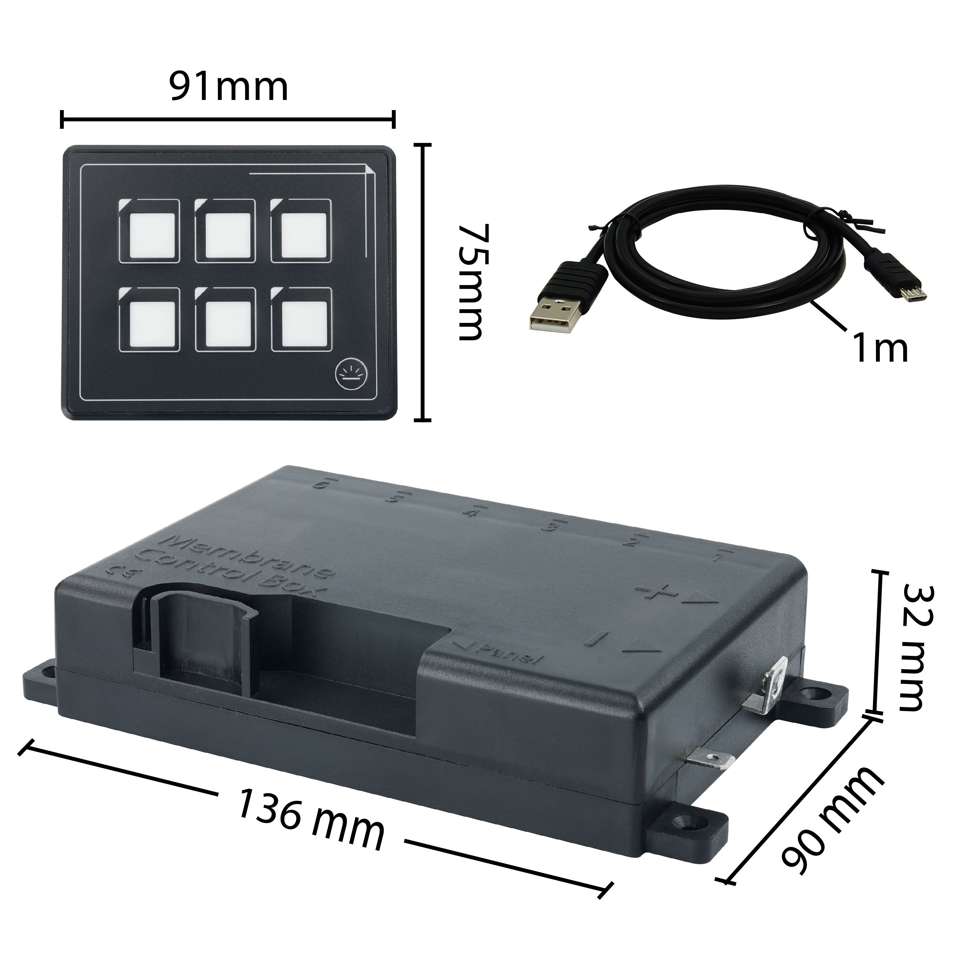 6 Gang toggle switch panel with APP Control