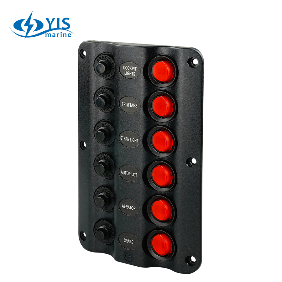 YIS Marine 12v car rocker 8 gang 6 gang switch panel off road light toggle rv control boat caravan 4x4 electric waterproof