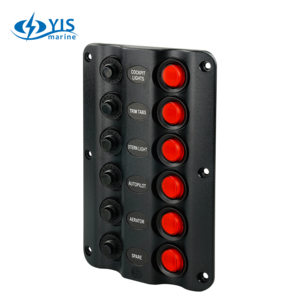 YIS Marine 12v car rocker 8 gang 6 gang switch panel off road light toggle rv control boat caravan 4x4 electric waterproof