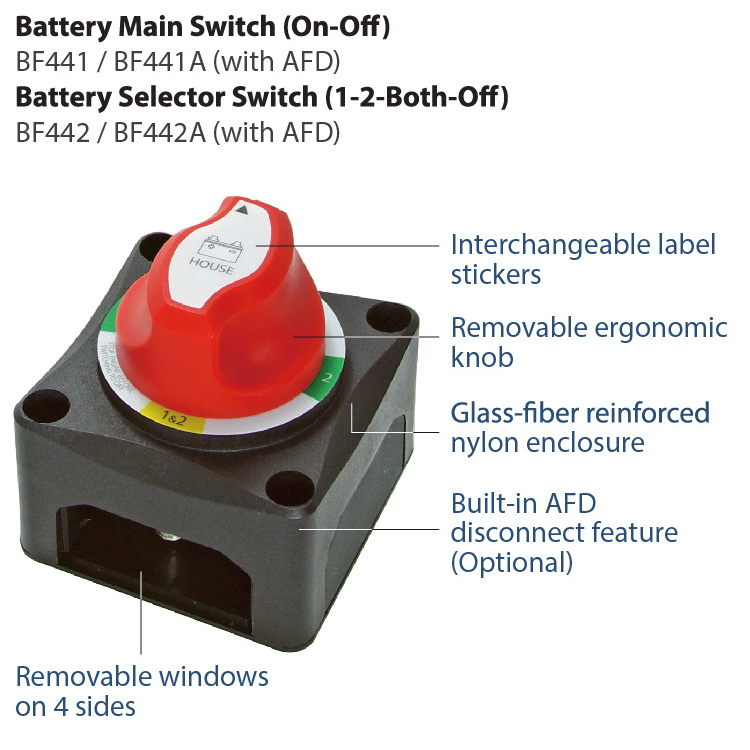 High quality marine battery selector switch