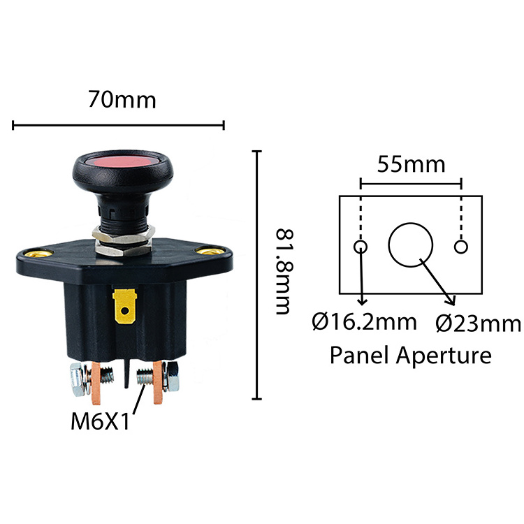 YIS Marine Push Pull Starter Battery Switch 150A / 225A ON-OFF with LED indication DC 12V 24V