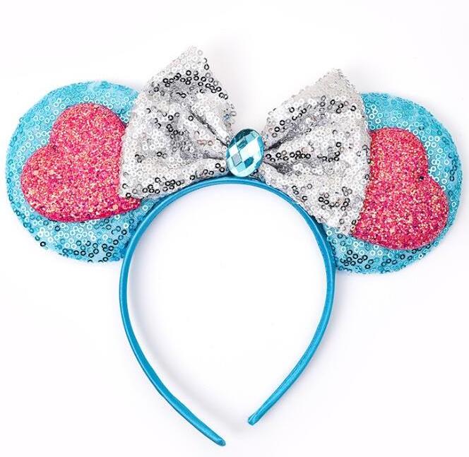 New Cute Cartoon Love Mouse Ears Hair Band Bow Glitter Wholesale Character Customized Beauty Salon Headband