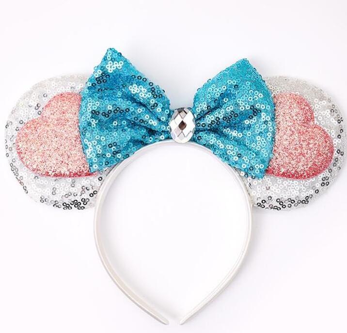 New Cute Cartoon Love Mouse Ears Hair Band Bow Glitter Wholesale Character Customized Beauty Salon Headband