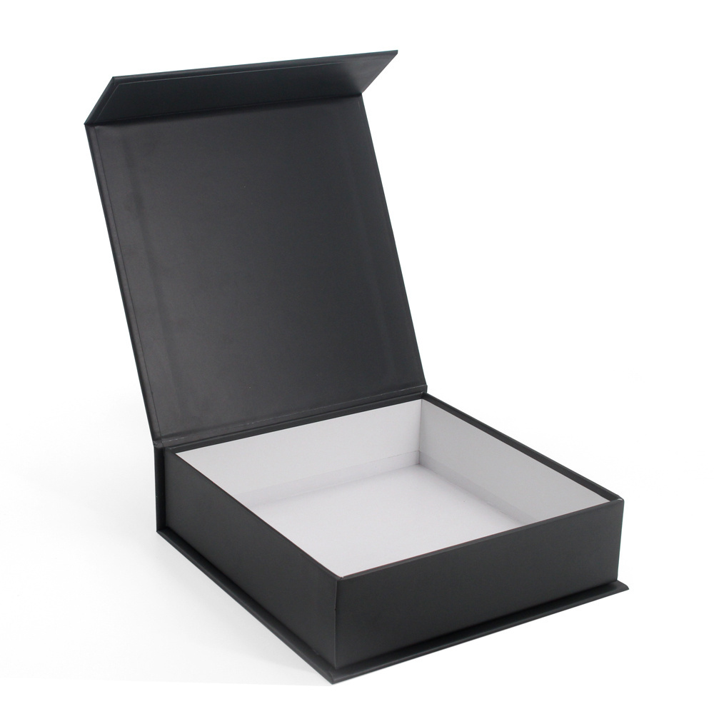 Custom Logo Large Square Flip Top Magnetic Lock Rigid Box With Magnetic Closure