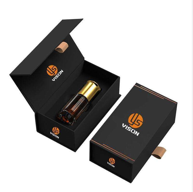 luxury small 3ML oil perfume bottle gift packaging box with foam insert