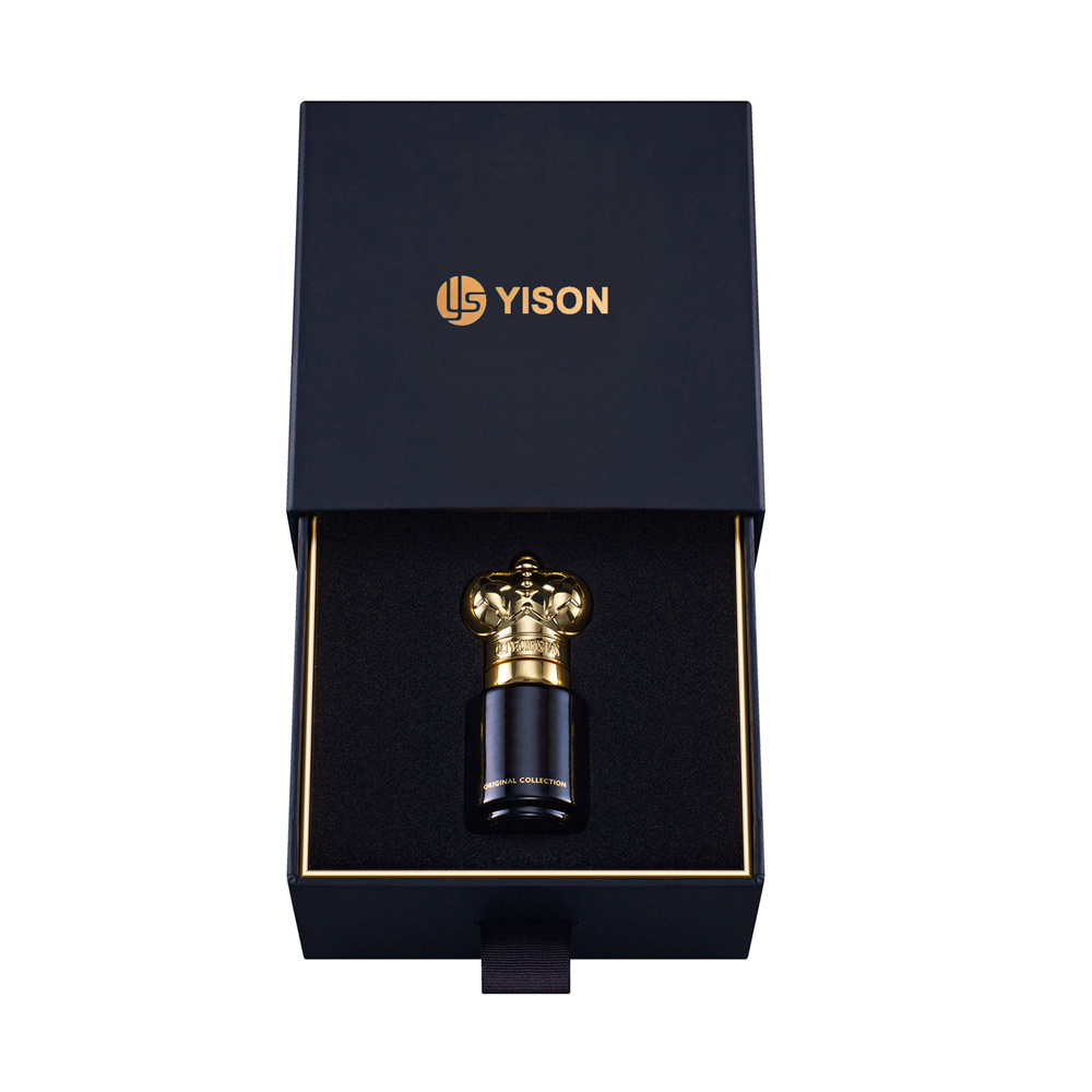 luxury small 3ML oil perfume bottle gift packaging box with foam insert