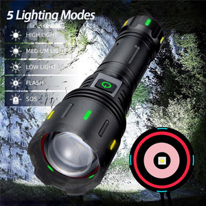 1500m 30W White Laser LED Flashlight USB-C Rechargeable Powerful Flashlight Tactical White Hunting LED Flashlight