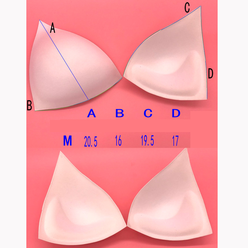 Wholesale Deep V open push up cup foam triangle bikini cups Swimsuit Bra Pad