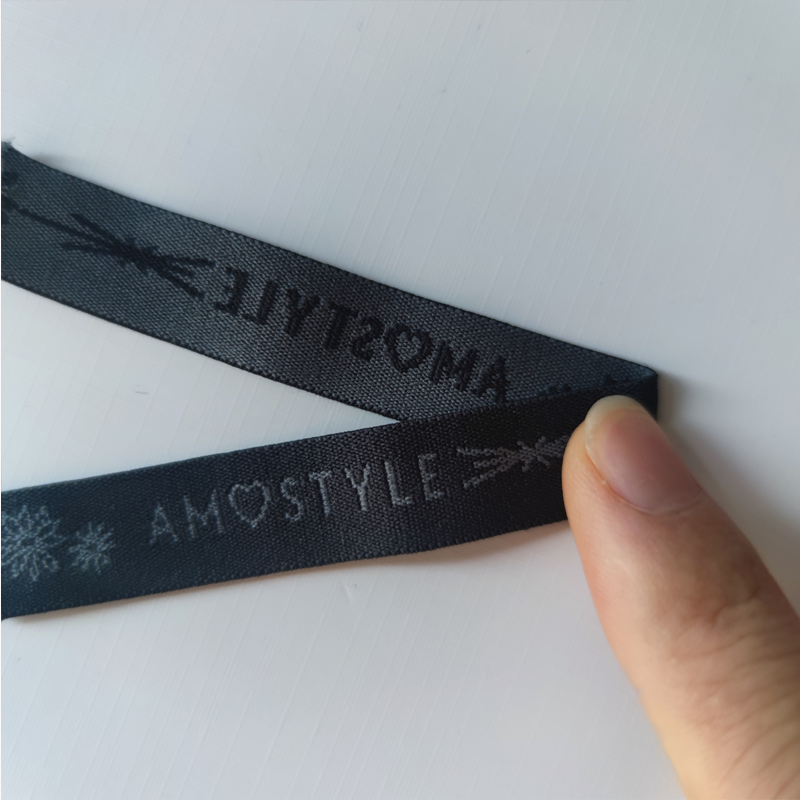 Custom logo non slip 10mm elastic band low MOQ garment cloth woven t-shirt sweatshirt  neck tape