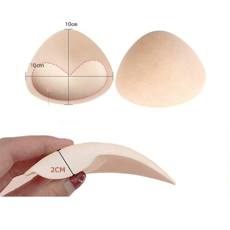 2cm thick push up sexy swimsuit dress insert push up open cup bra pads cups