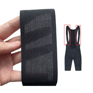 Good Stretch Soft Mesh Breathable Jacquard webbing Cycling Bib Shorts tape Shoulder Elastic Webbing Band