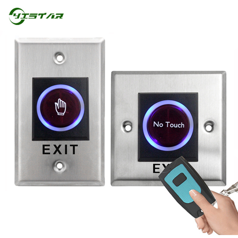 China Factory 12V Touchless Infrared Sensor Switch No Touch Contactless Switches Door Exit Button With Remote Control