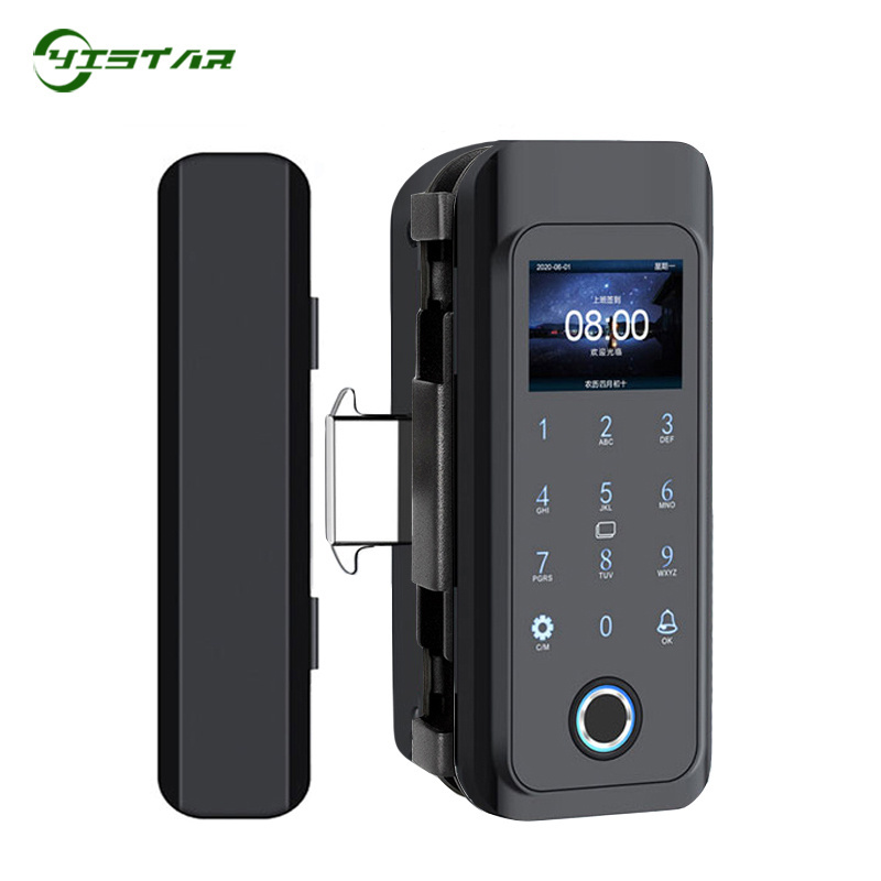 New Arrival Sliding Glass Door Fingerprint Door Lock With Remote Control Function YS-508S Smart Frameless Glass Lock