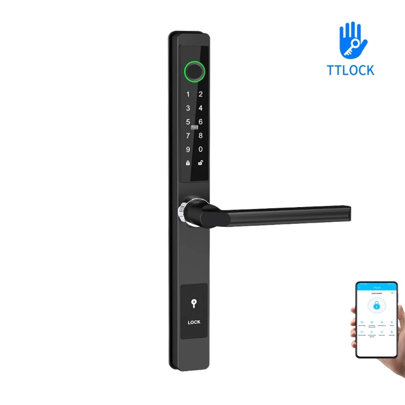 Waterproof European Standard Home Apartment Office Security Lock Smart Fingerprint Digital Door Locks With TTLOCK Remote Unlock