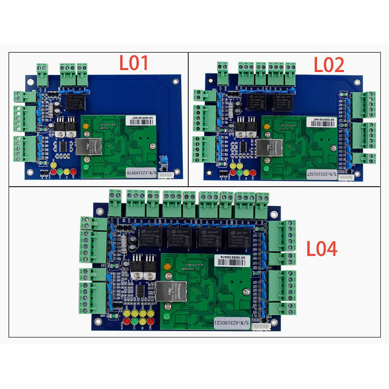 TCP/IP Ethernet Access Control Board 1 2 4 Door Compatible with All RFID Card Reader WG26 Network Door Access Controller