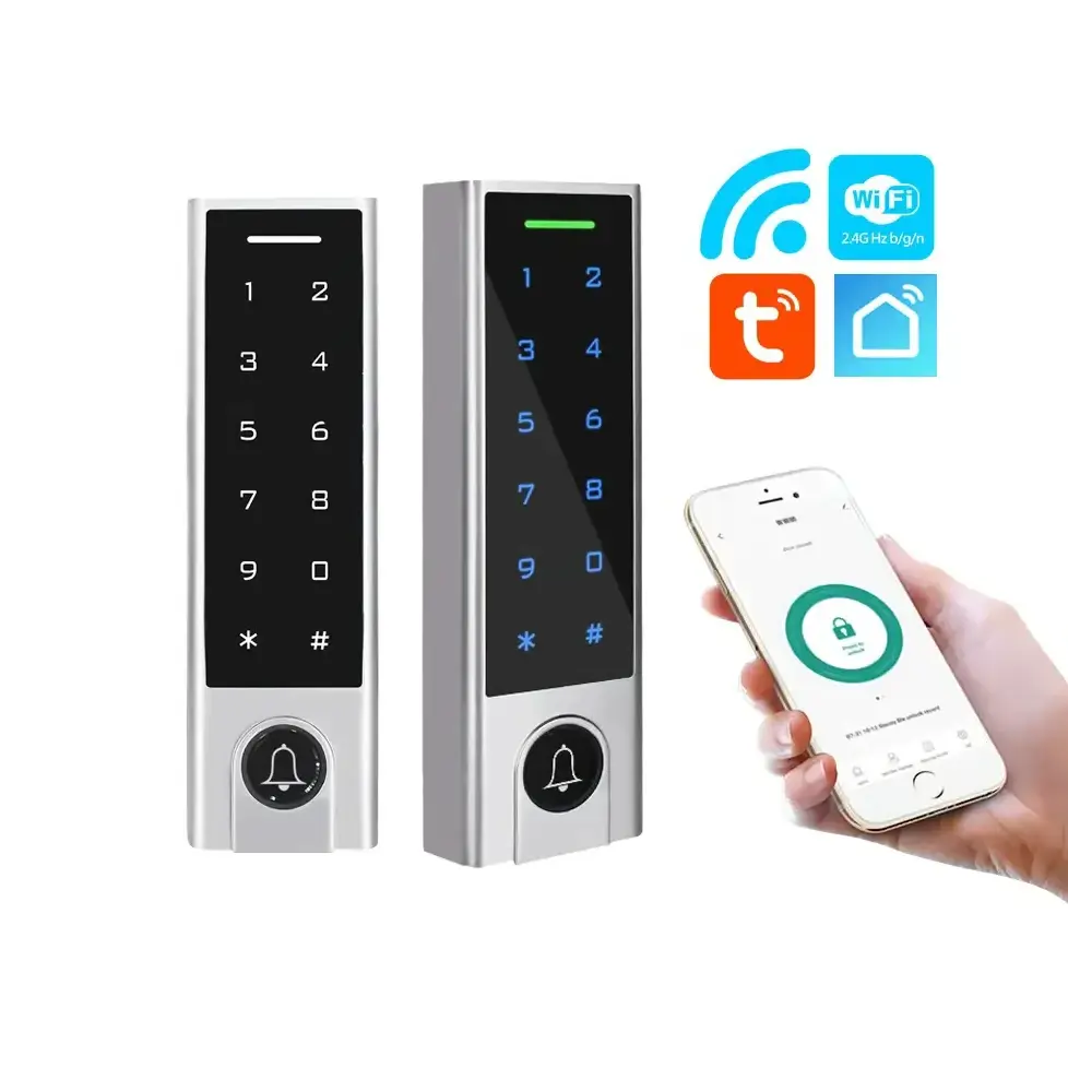 Touch Keypad For Door Access Control System Waterproof IP66 Outdoor NFC Tuya Smart Access Control Reader