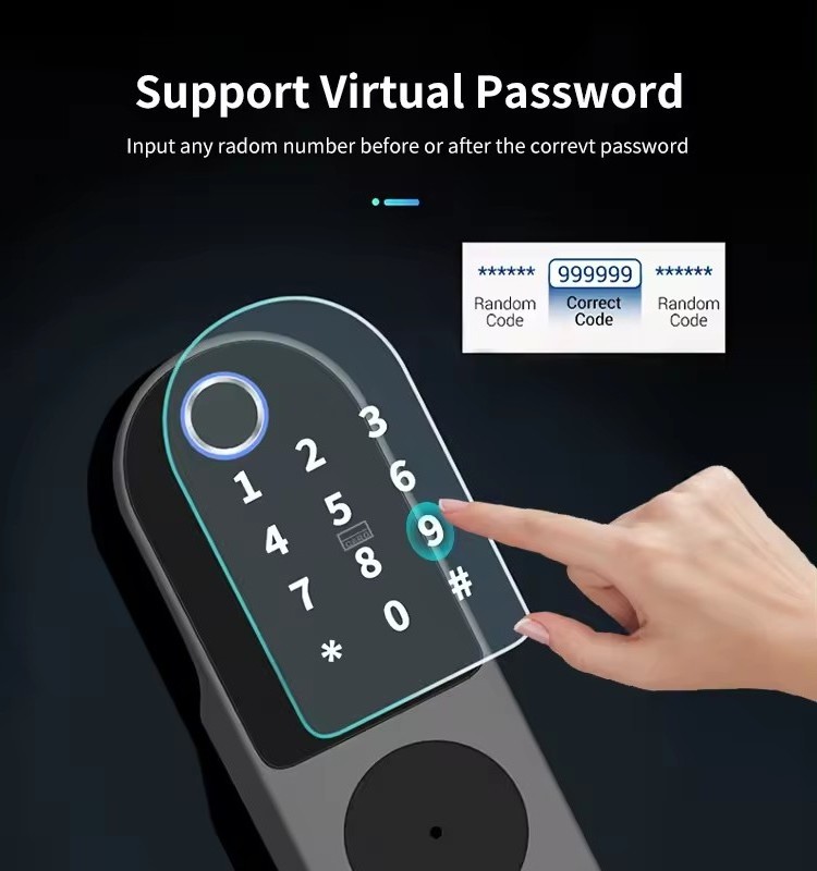 Yistar digital rim key lock italy stanterd electric fingerprint card password tuya app access remote control gate door lock