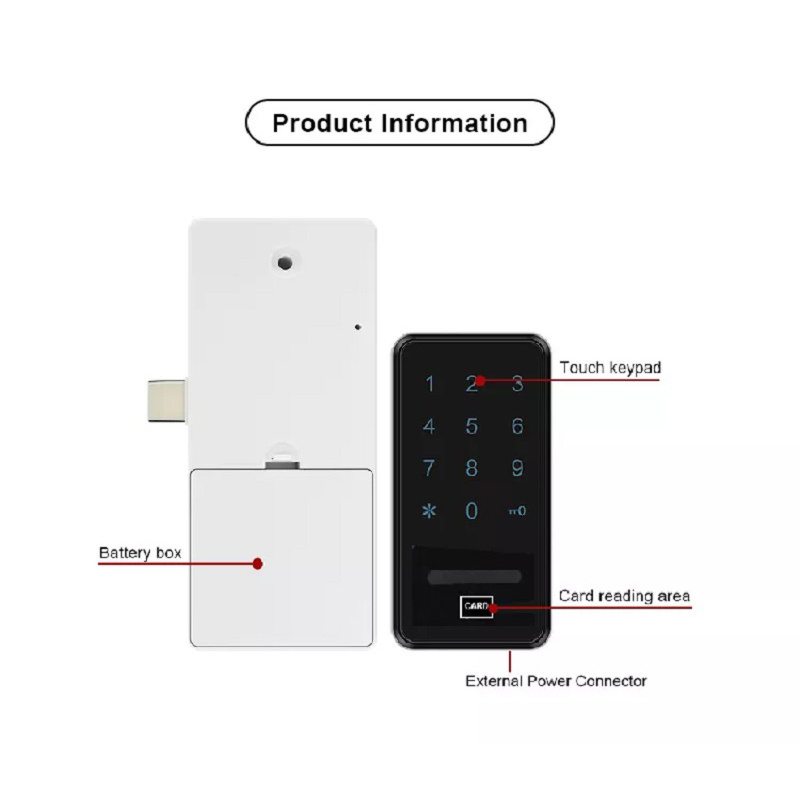 Smart TTLOCK APP Electronic Keypad Digital Pin Code Locker Drawer Cabinet Lock With Touch Screen Password