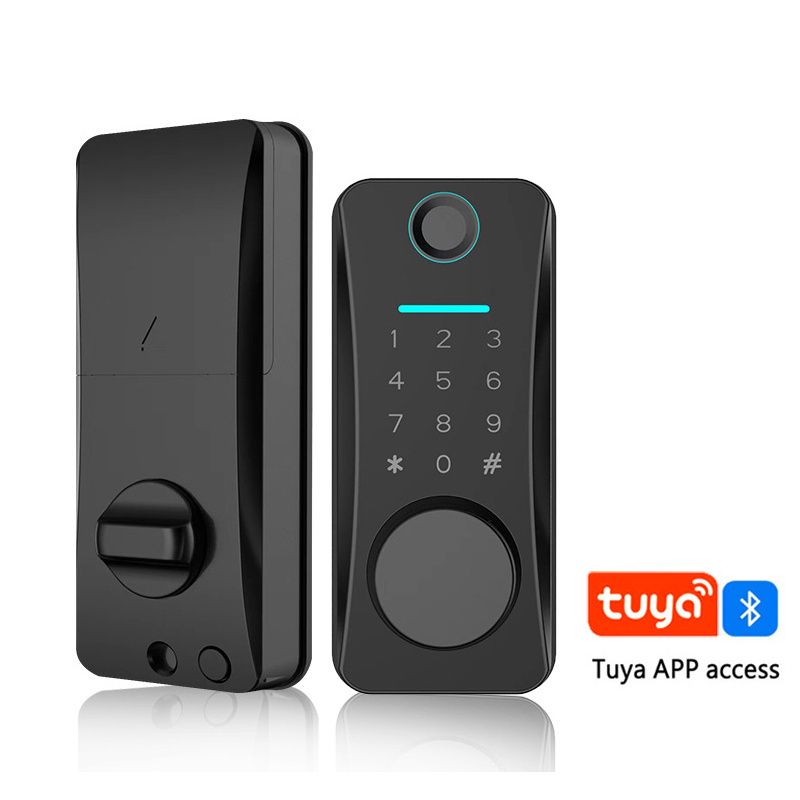 Biometric Keyless Entry TUYA APP Digital Keypad Fingerprint Door Lock Smart Deadbolt Locks US Standard Home Security