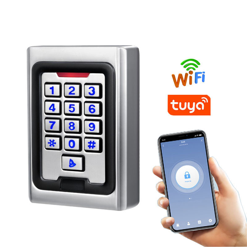 K5 WIFI TUYA APP Metal Keypad RFID Card Door Access Control System Standalone RFID Card Access Controller Door Entry