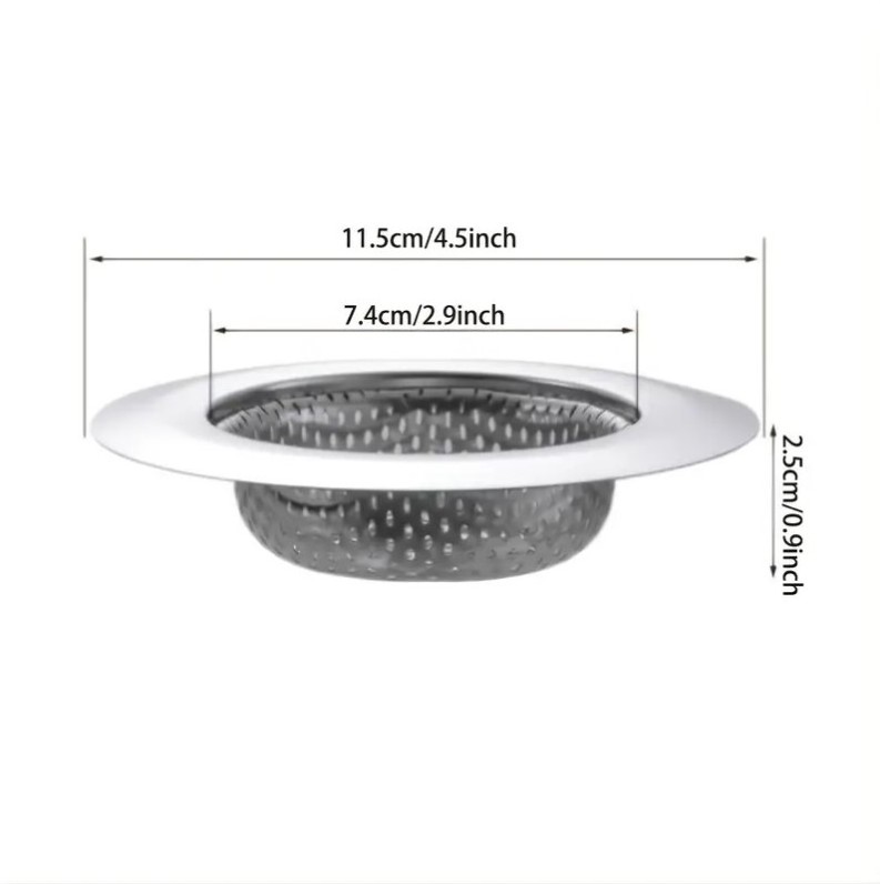 Sink Drains Kitchen Basket Strainer Steel Filter Stainless Steel Large 4.5