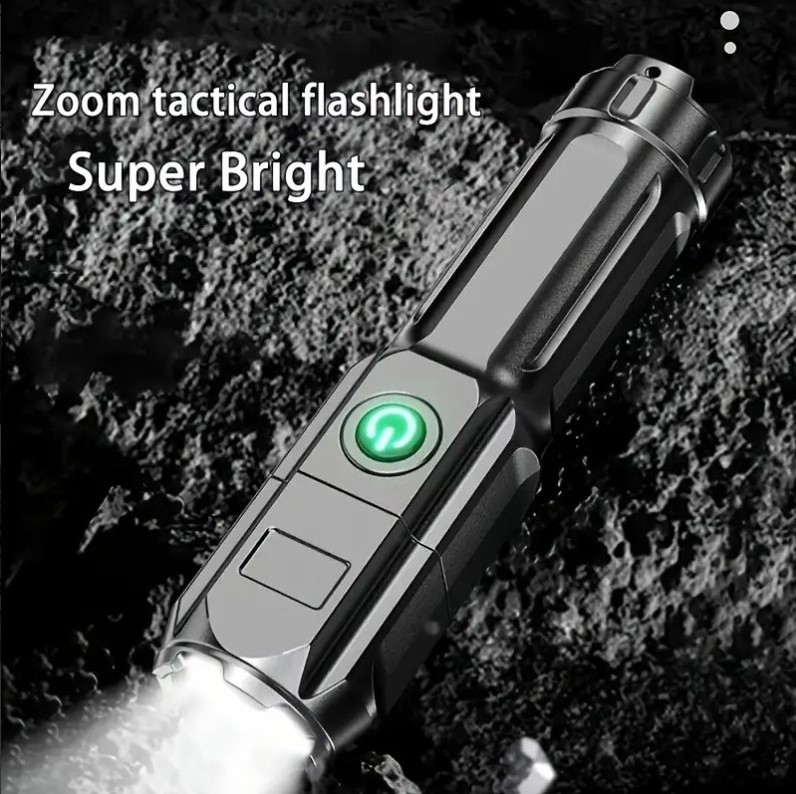 Powerful Zoomable Flashlight Outdoor Multi-functional Portable Home Small Flashlight Telescopic Zoom Light